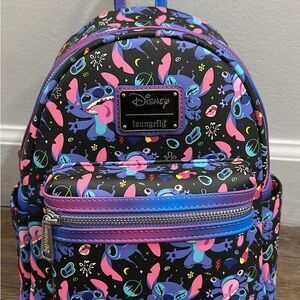 Loungefly Black and Pink Stitch Bag